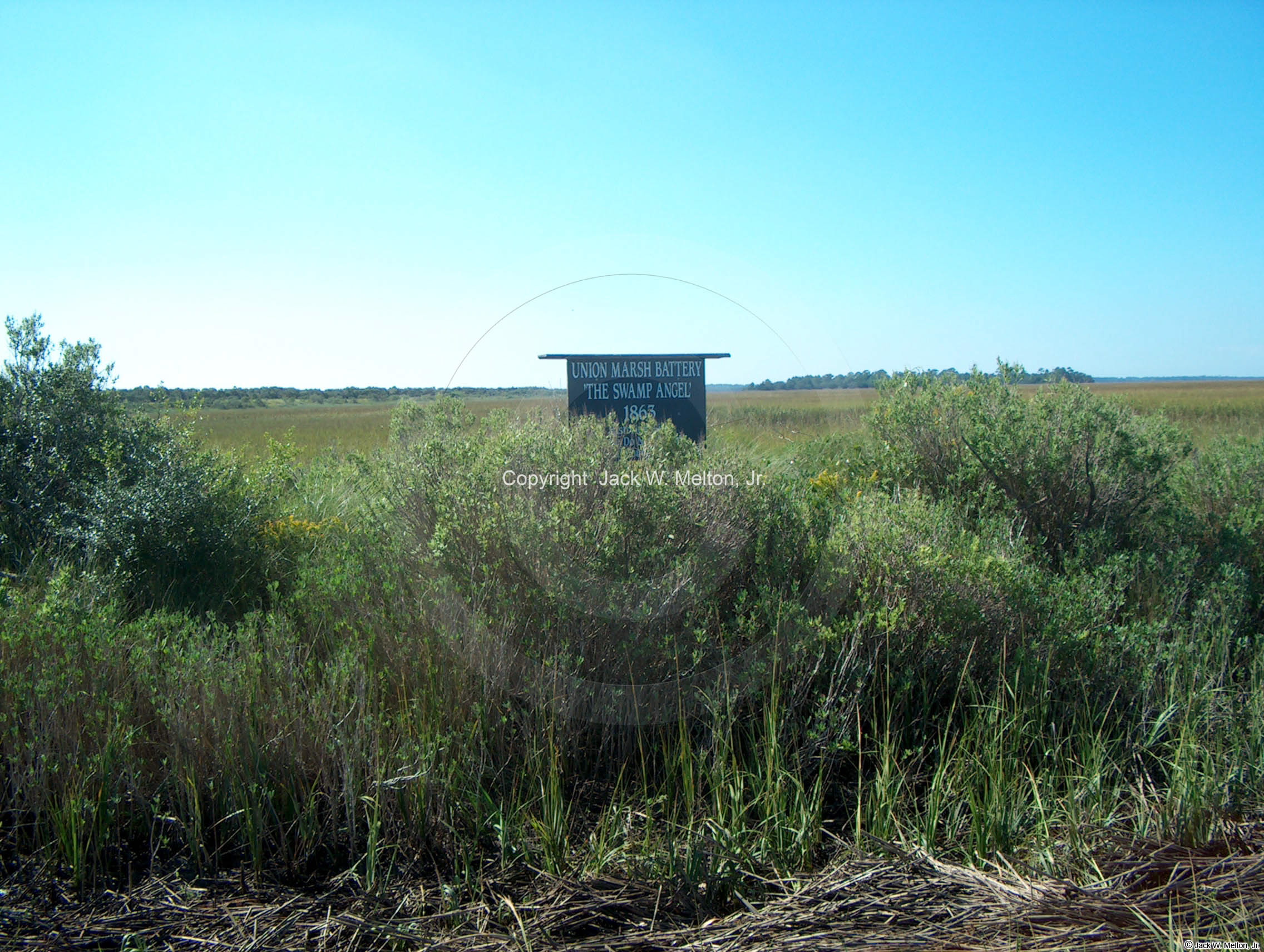 Union Marsh Battery marker for 'The Swamp Angel,' 1863