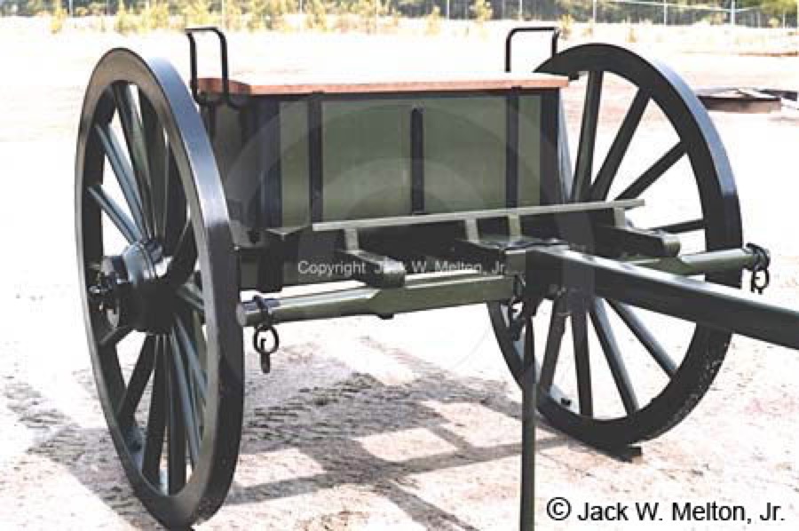 Artillery limber with ammunition chest